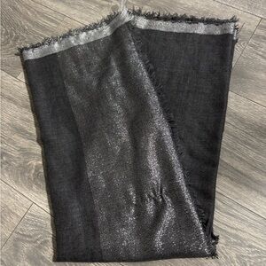 Stylish Black and Silver Scarf